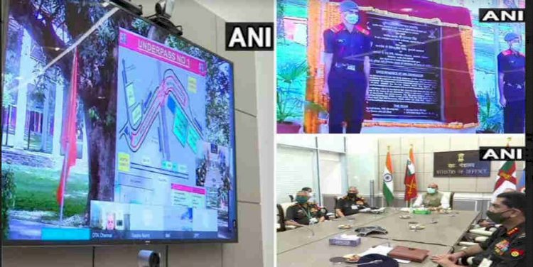 रक्षा मंत्री ने किया आईएमए के अंडरपास निर्माण कार्य का वर्चुअली शिलान्यास 