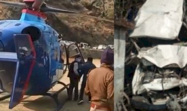 चमोली: मैक्स खाई में गिरी 5 घायल, CM  के आदेश पर 2 गंभीर घायलों को  किया गया एयलिफ्ट