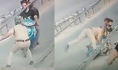 देहरादून:बगैर हेल्मेट घूमते स्कूटी सवारों को रोका तो पुलिसकर्मी को मारी जोरदार टक्कर