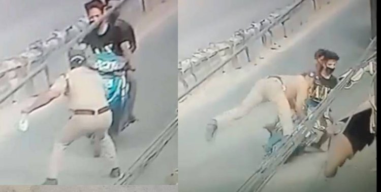 देहरादून:बगैर हेल्मेट घूमते स्कूटी सवारों को रोका तो पुलिसकर्मी को मारी जोरदार टक्कर