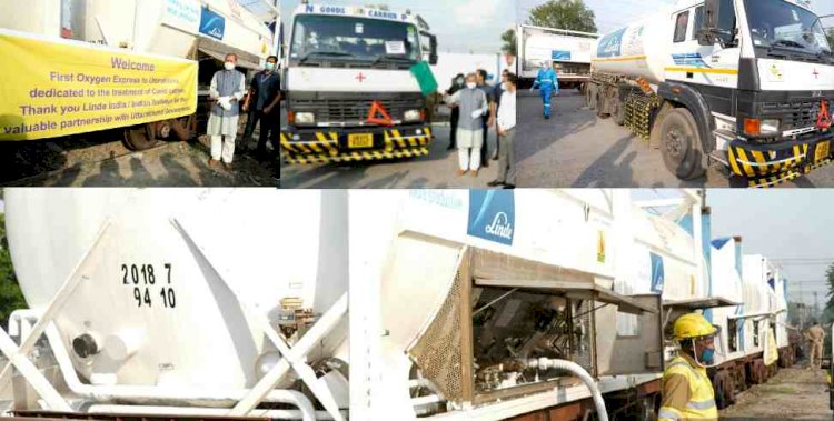 राहत: उत्तराखंड पहुंची ऑक्सीजन एक्सप्रेस, सीएम ने की प्रदेश भर के लिए रवाना