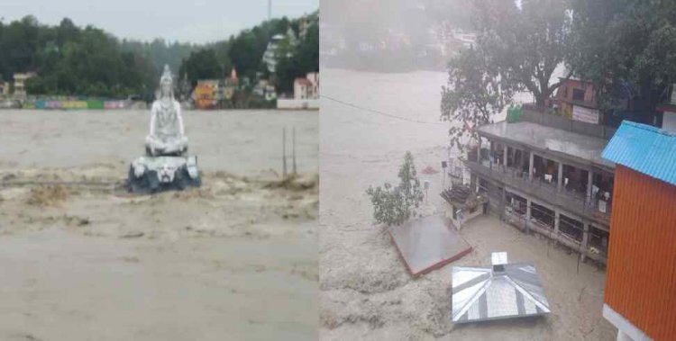 जून में ही उत्तराखंड की नदियों ने धरा प्रचंड रूप, ऋषिकेश में फिर शिवजी की मूर्ति तक आई उफनाई गंगा