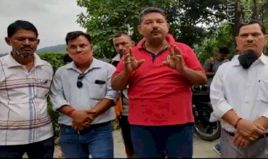 नाबालिग दुष्कर्म  मामले में विधायक महेश नेगी के नेतृत्व में भाजपा का प्रदर्शन,