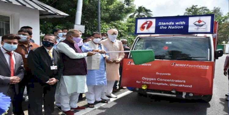राज्य के नौ जिलों के लिए 80 आक्सीजन कन्सन्ट्रेटर सीएम धामी ने किए रवाना