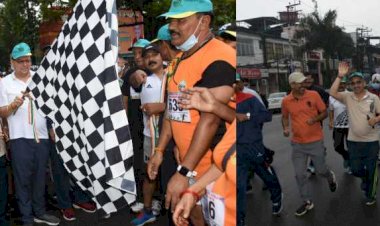 सीएम धामी ने किया 'नीरज चोपड़ा ग्लोरी क्रास कंट्री रन' को फ्लैग ऑफ, खुद भी दौड़े सीएम