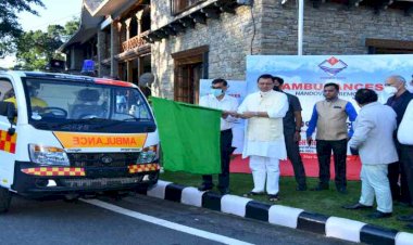 सीएम धामी ने रवाना की 13 एंबुलेंस, हीरो मोटो कॉर्प लि. ने दी हैं ये एंबुलेंस