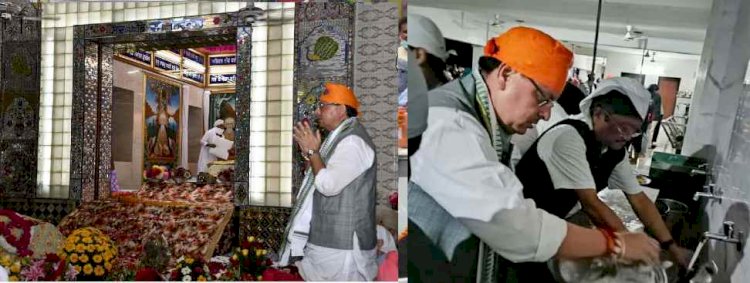 मुख्यमंत्री ने गुरुद्वारा नानकसर में लिया गुरु का आशीर्वाद