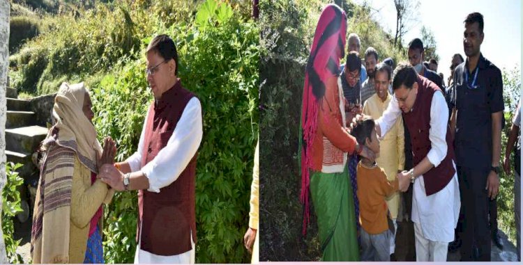 सीएम धामी ने किया आपदा प्रभावित डुंगरी गांव का दौरा, भूस्खलन में लापता दो लोगों के परिजनों से भेंट करते हुए परिवार को सांत्वना  दी