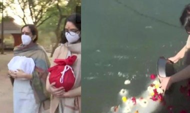 हरिद्वार: गंगा में विसर्जित की गईं जनरल रावत और उनकी पत्नी की अस्थियां