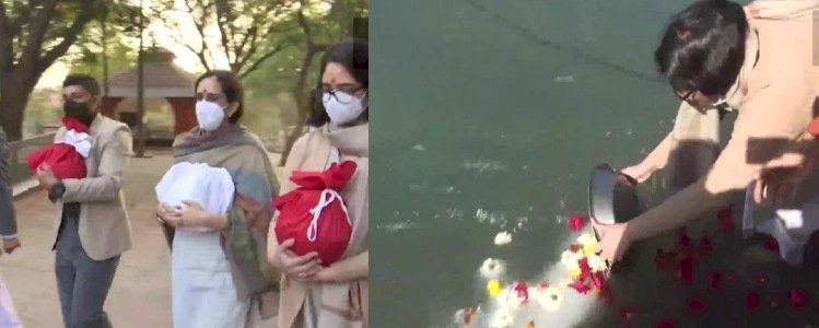 हरिद्वार: गंगा में विसर्जित की गईं जनरल रावत और उनकी पत्नी की अस्थियां