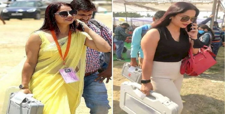 पीली साड़ी वाली मतदान अधिकारी याद हैं न..? अबकी बार बदल गया गेटअप
