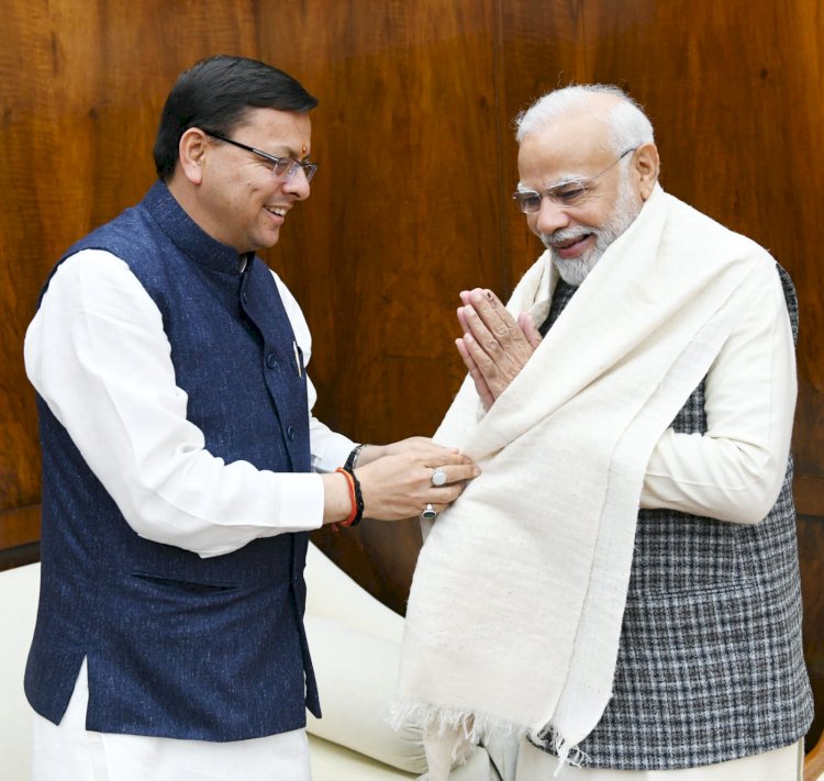 सशक्त उत्तराखण्ड@25 के क्रम में पीएम मोदी से मिले सीएम धामी