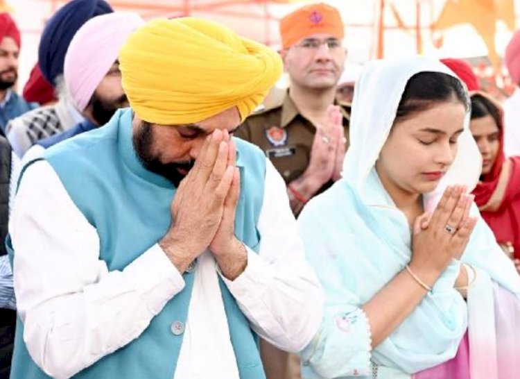 पंजाब मुख्यमंत्री भगवंत मान ने तख्त श्री केसगढ़ साहिब में मत्था टेका, होला मोहल्ला उत्सव में लिया हिस्सा