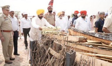 प्रकाश सिंह बादल के अंतिम संस्कार में शामिल हुए सीएम मान