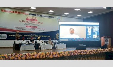 अनुराग ठाकुर ने MRSPTU में 4.5 करोड़ बहुउद्देशीय खेल हॉल  कीआधारशिला रखी