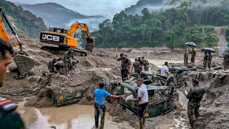 सिक्किम में अचानक आई बाढ़: मरने वालों की संख्या बढ़कर 56 हो गई, 100 से अधिक अभी भी लापता हैं