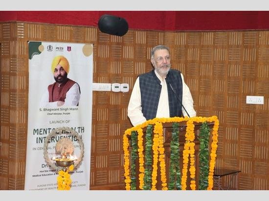 डॉ. बलबीर सिंह द्वारा पंजाब की जेलों में मानसिक स्वास्थ्य हस्तक्षेप कार्यक्रम शुरू किया गया