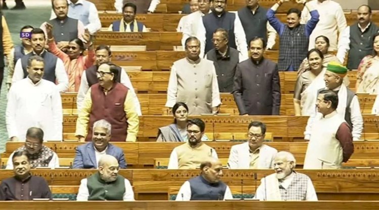 तीसरी बार मोदी सरकार': भाजपा सांसदों ने संसद के अंदर नारे लगाए