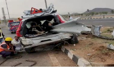 जाको राखे साईंया, मार सके न कोय...बेकाबू कार में रेलिंग हुई आरपार 