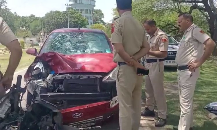 सेना के अधिकारी की निजी गाड़ी और एक्टिवा में टक्कर, दूर तक घसीटती चली गई महिला, अस्पताल में भर्ती