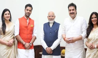 कुलदीप बिश्नोई ने की PM मोदी से मुलाकात, रेणुका बिश्नोई, बेटा भव्य बिश्नोई और पुत्रवधू रही मौजूद