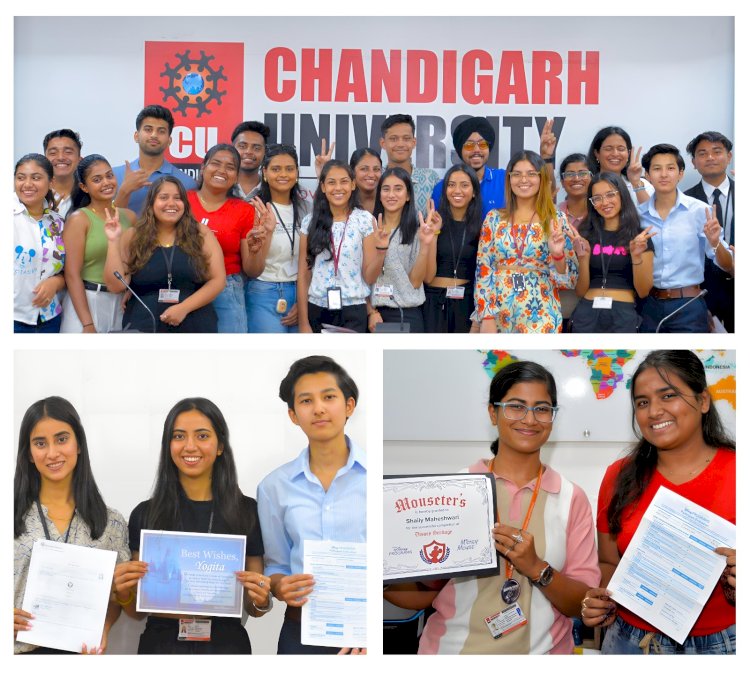 चंडीगढ़ यूनिवर्सिटी के होटल मैनेजमेंट और टूरिज्म विभाग के छात्रों को मिले रिकॉर्ड तोड़ ऑफर