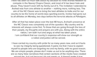 पाकिस्तान से तनाव के बीच टारगेट नीरज चोपड़ा ने तोड़ी चुप्पी