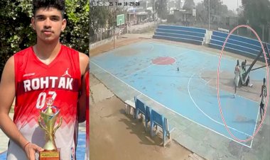 बास्केटबॉल खेलते समय पोल गिरने से खिलाड़ी की मौत