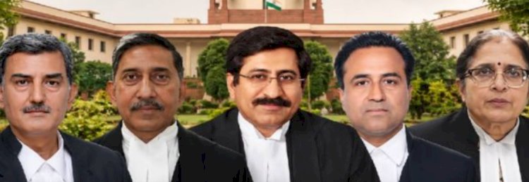 भारत के मुख्य न्यायाधीश ने सर्वोच्च न्यायालय के पाँच नए न्यायाधीशों को दिलाई शपथ 